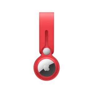 Кожаный брелок-подвеска для AirTag, (PRODUCT)RED