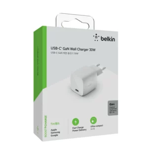 Alternative view of Сетевое зарядное устройство Belkin 30 Вт USB-C PD GaN