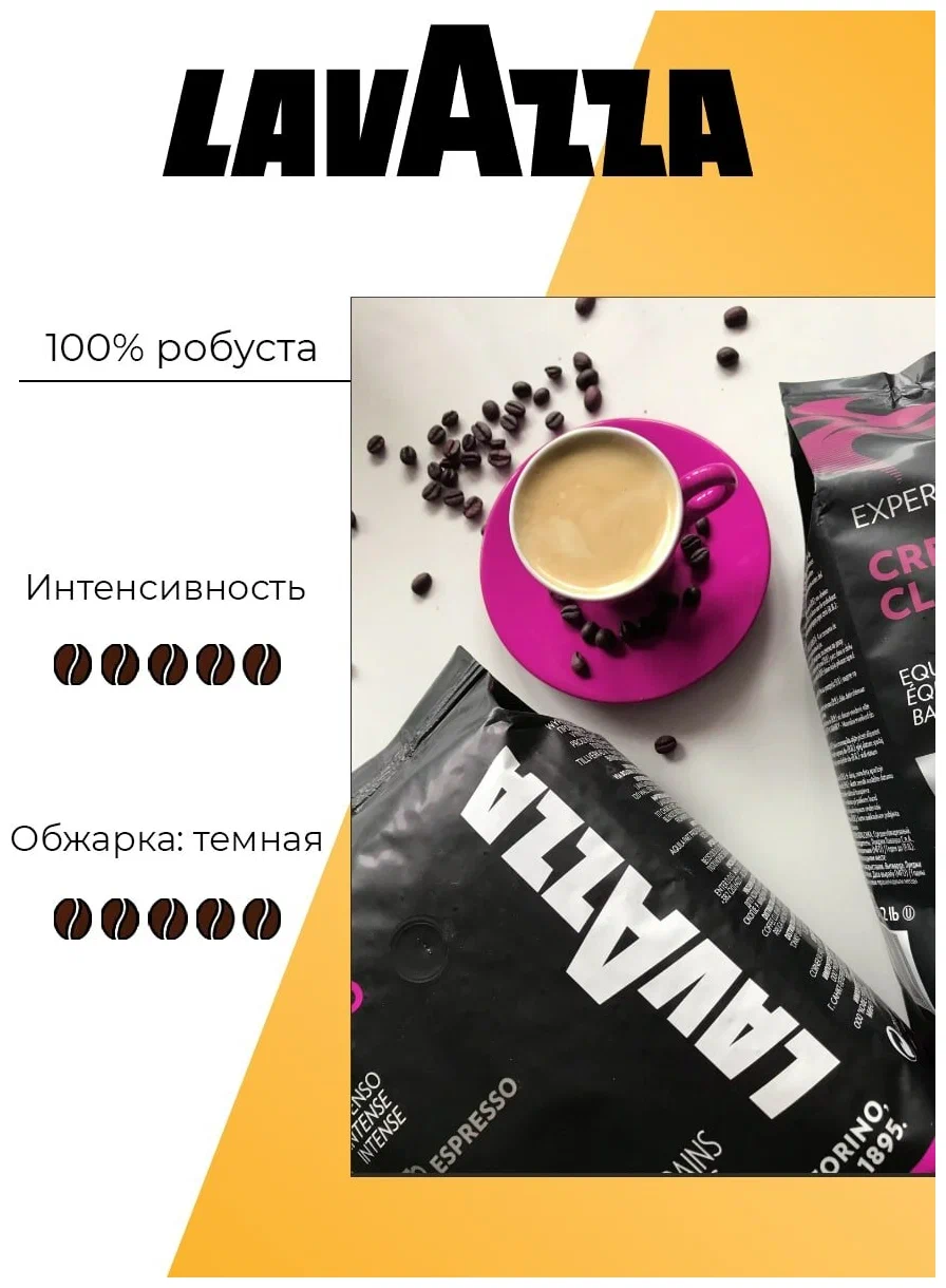 Кофе в зернах Lavazza Vending Gusto Forte, 1кг — изображение 4
